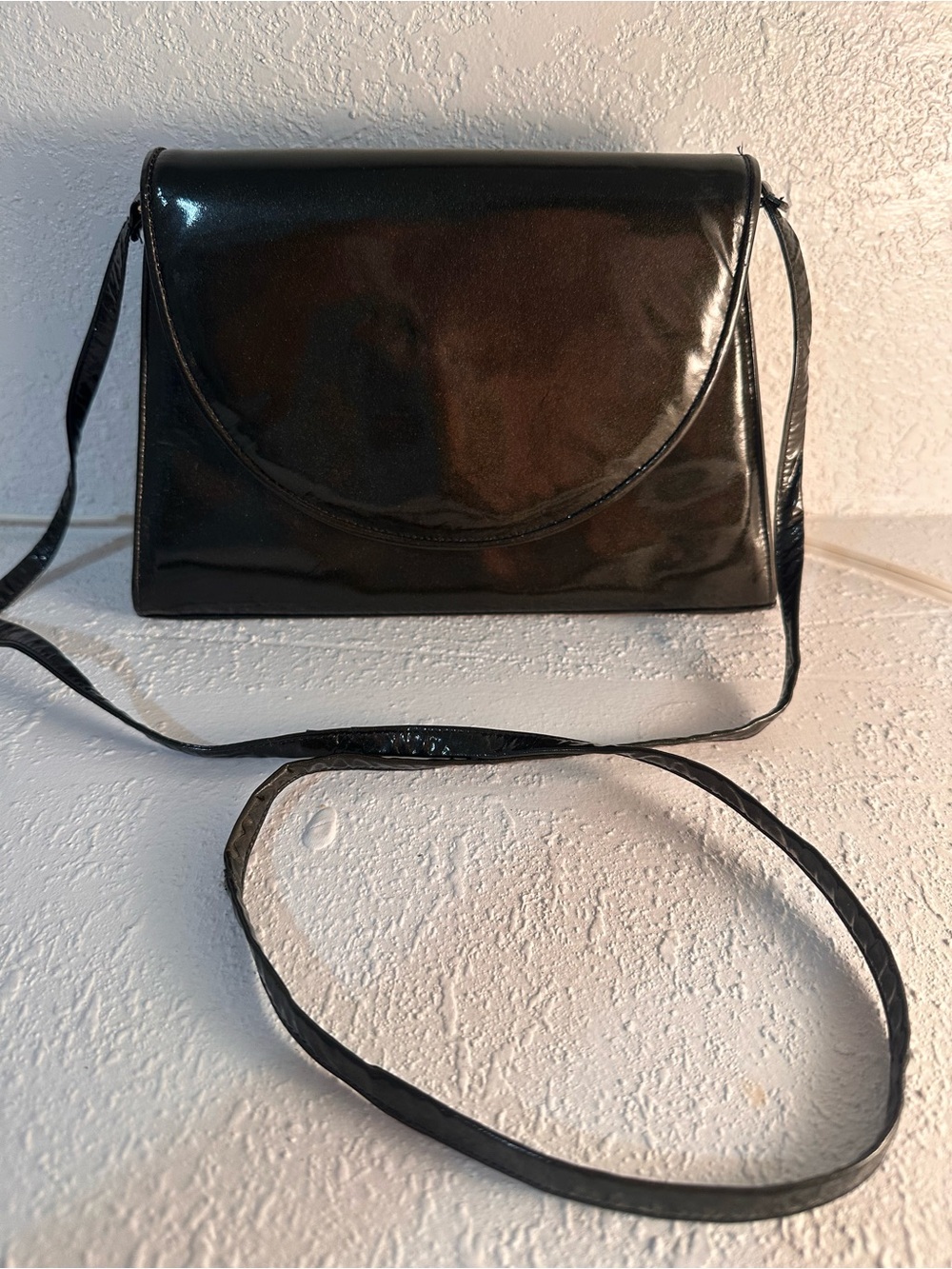 Vintage Frenchy of California. Glossy metallic Olive Green